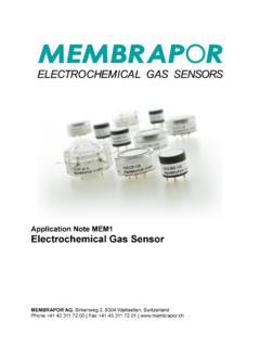 Application Note Electrochemical Gas Sensor