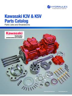 Kawasaki K3V &amp; K5V Parts Catalog - Hydraulic Repair