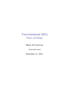 Time-Interleaved ADCs - Theory and Design - El-Chammas