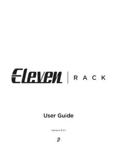Eleven Rack User Guide - Digidesign