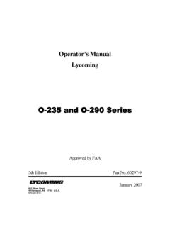 O-235 and O-290 Series - lycoming.com