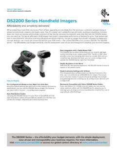 DS2200 Series Handheld Imagers - Zebra Technologies