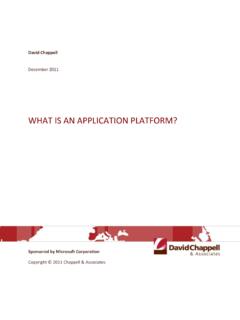 What is an Application Platform? - David Chappell