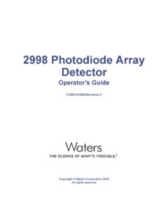 2998 Photodiode Array Detector - Waters Corporation