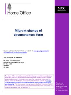 Migrant change of circumstances form - GOV.UK