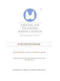 Hypothyroidism - American Thyroid Association | ATA