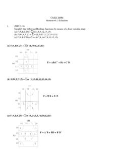 Homework 3 Solutions (c) F(A,B,C,D) = m