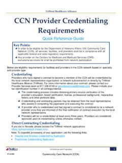 TriWest Healthcare Alliance CCN Provider Credentialing ...