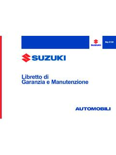 Libretto di Garanzia e Manutenzione - Suzuki