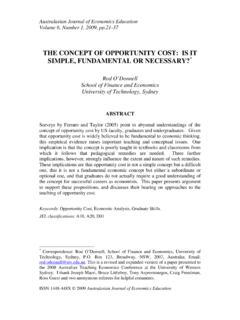 THE CONCEPT OF OPPORTUNITY COST: IS IT SIMPLE, …