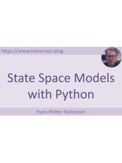 State Space Models with Python - halvorsen.blog