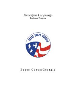A Language Guide To Georgian language - Peace Corps