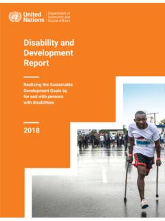 Disability and Development Report - United Nations