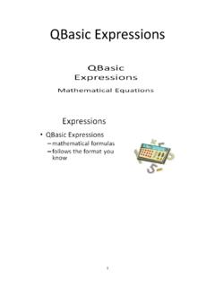 QBasic Expressions