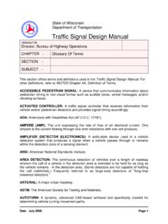 Traffic Signal Design Manual - wisconsindot.gov