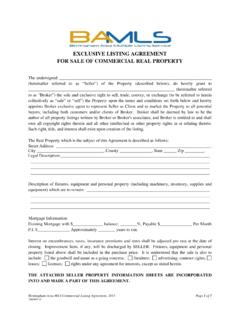 Commercial Listing Agreement January 2012