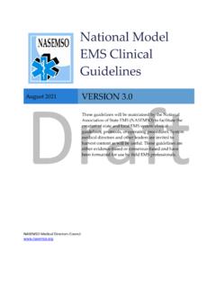 National Model EMS Clinical Guidelines