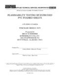FLAMMABILITY TESTING OF EXTRUDED PVC …