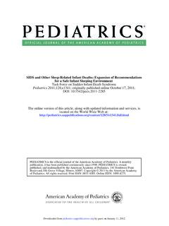 SIDS and Other Sleep-Related Infant Deaths: Expansion of ...