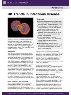 UK Trends in Infectious Diseases