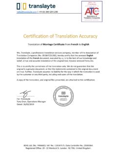 Certification of Translation Accuracy