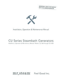 Installation, Operation &amp; Maintenance Manual