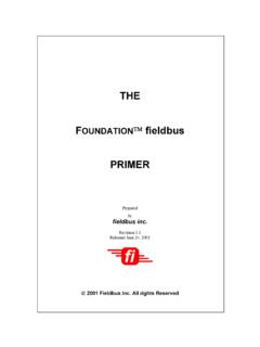 THE FOUNDATION - Fieldbus, Inc