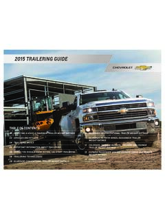 2015 TRAILERING GUIDE - Chevrolet