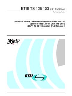 TS 126 103 - V4.1.0 - Universal Mobile ... - etsi.org