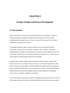 CHAPTER 5 Product Design and Process Development