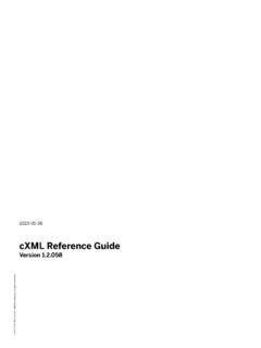 cXML Reference Guide