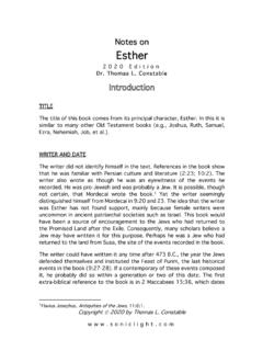 Notes on Esther - planobiblechapel.org