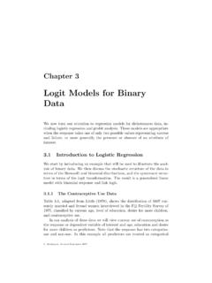 Logit Models for Binary Data