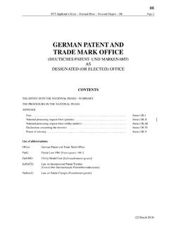 GERMAN PATENT AND TRADE MARK OFFICE - WIPO