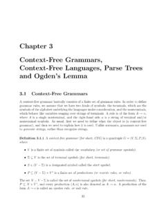 Chapter 3 Context-Free Grammars, Context-Free Languages ...