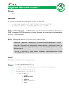 Programme de formation initiale SST - esst-inrs.fr