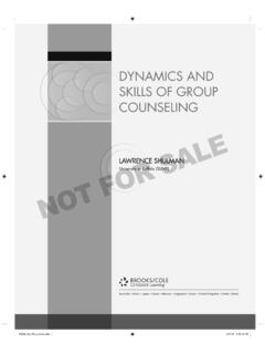 DYNAMICS AND SKILLS OF GROUP COUNSELING