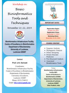Basic Bioinformatics Tools and Techniques