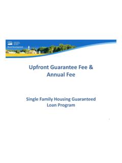 TNT Upfront Guarantee Fee and Annual Fee - USDA Rural …