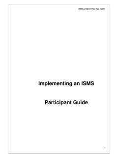 Implementing an ISMS