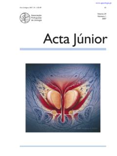 Volume 24 Nœmero 1 de Urologia Acta Jœnior