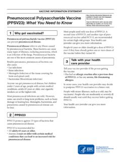 Vaccine Information Statement: ppsv23 - what you need to …