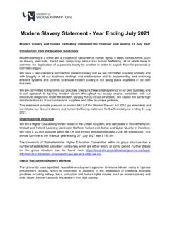 Modern Slavery Statement - Year Ending July 2021