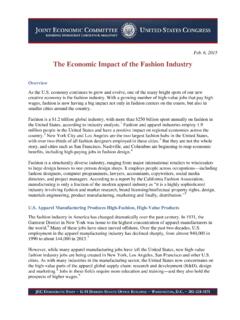 The Economic Impact of the Fashion Industry - Carolyn Maloney