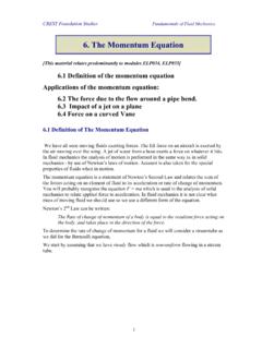 6. The Momentum Equation - Loughborough University