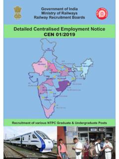 GOVERNMENT OF INDIA, MINISTRY OF RAILWAYS RAILWAY ...