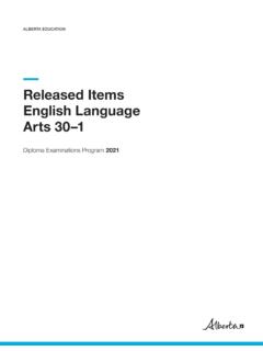 Released Items English Language Arts 30–1 - alberta.ca