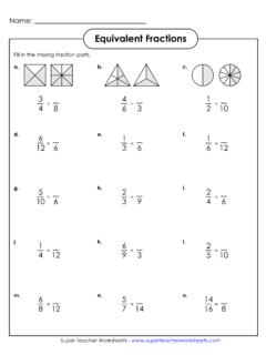 Equivalent Fractions Super Teacher Worksheets / equivalent fractions