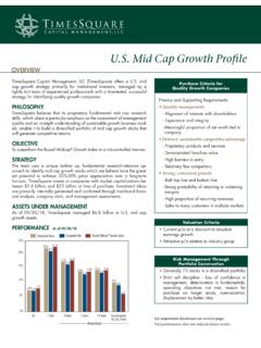 U.S. Mid Cap Growth Profile - tsquarecm.com