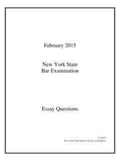 February 2015 New York State Bar Examination